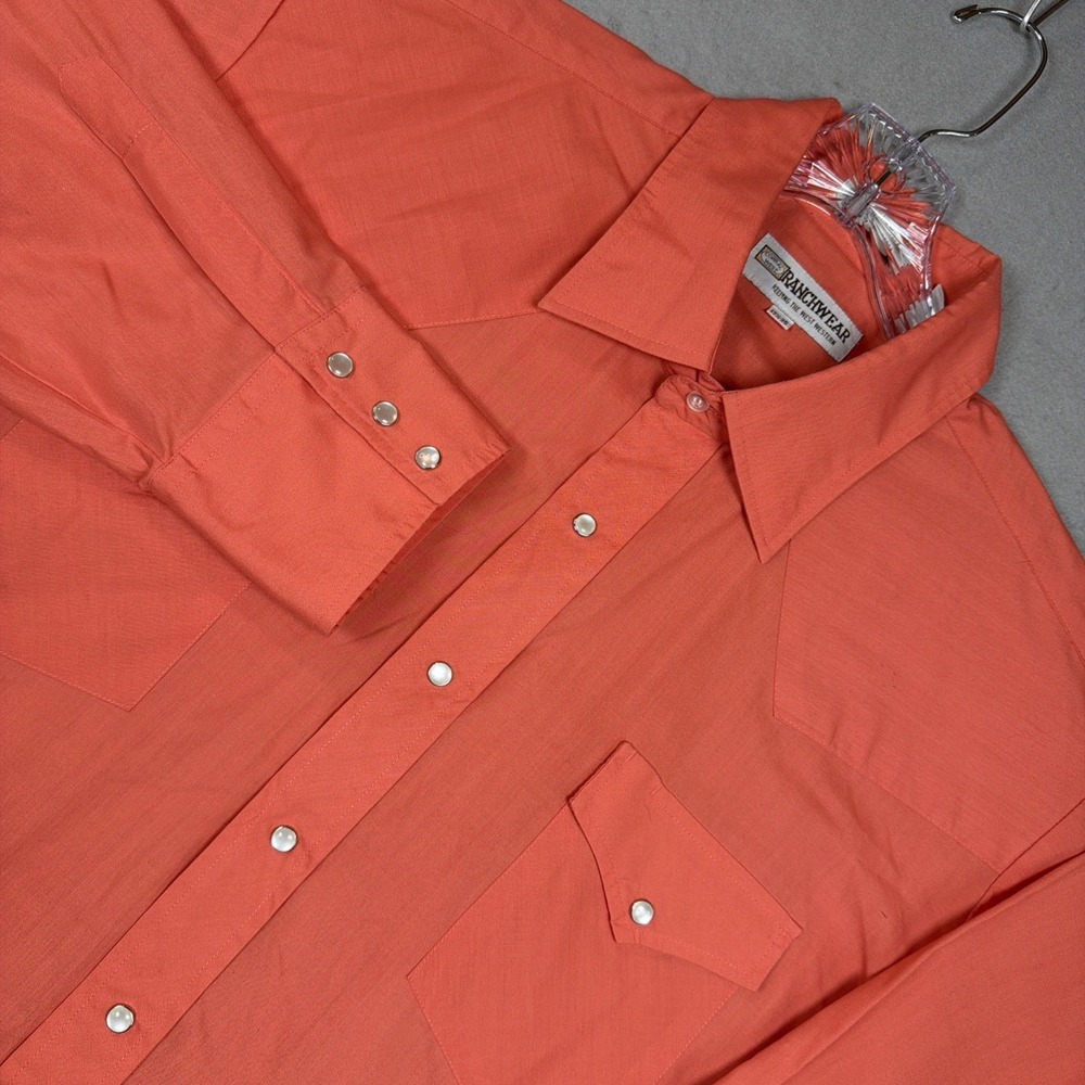 Corral West Ranch Wear Western Pearl Snap Long Sleeve Shirt Men's 17.5 / 35